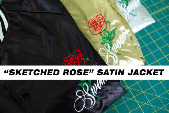 BTS: Sketched Rose Satin Jacket