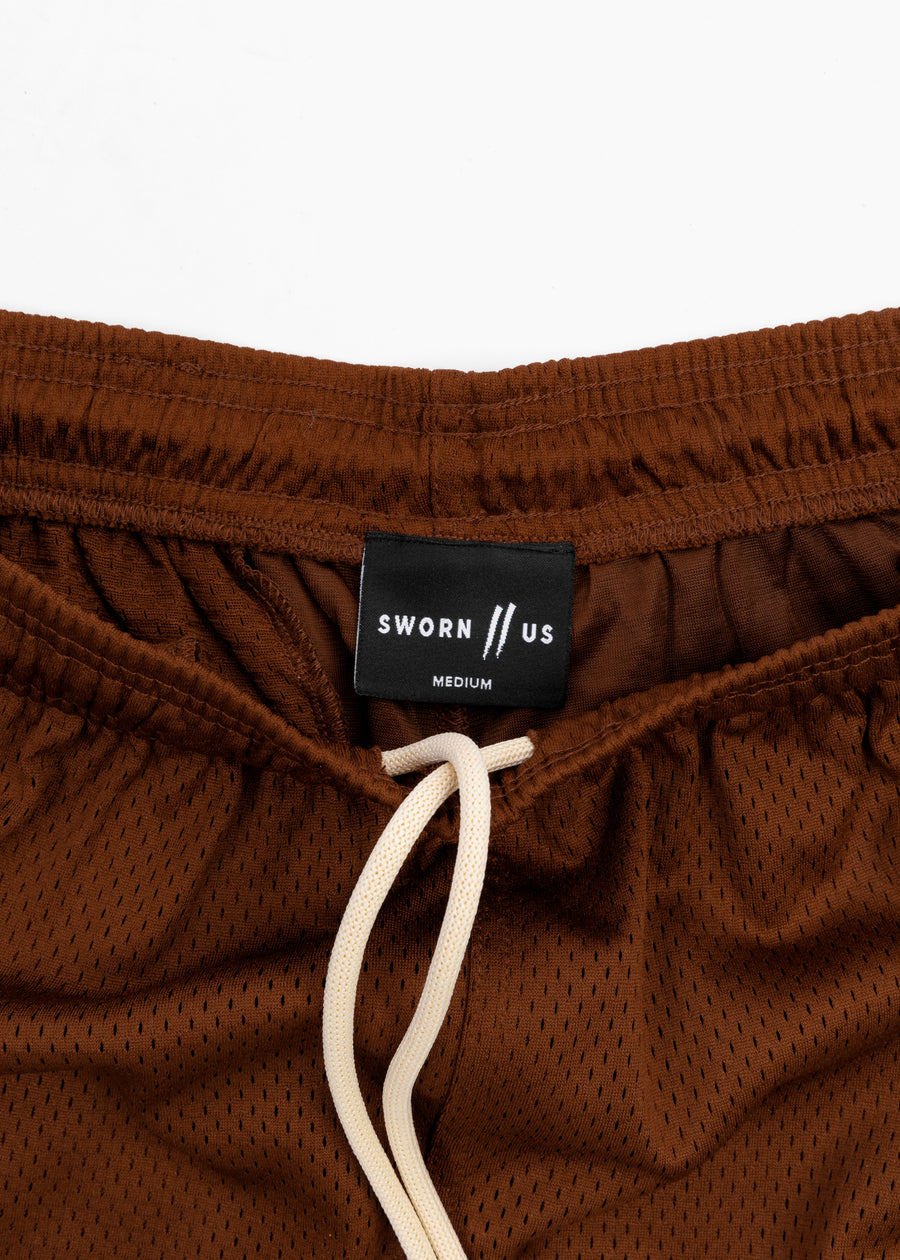 Always & Forever Mesh Shorts // Rust