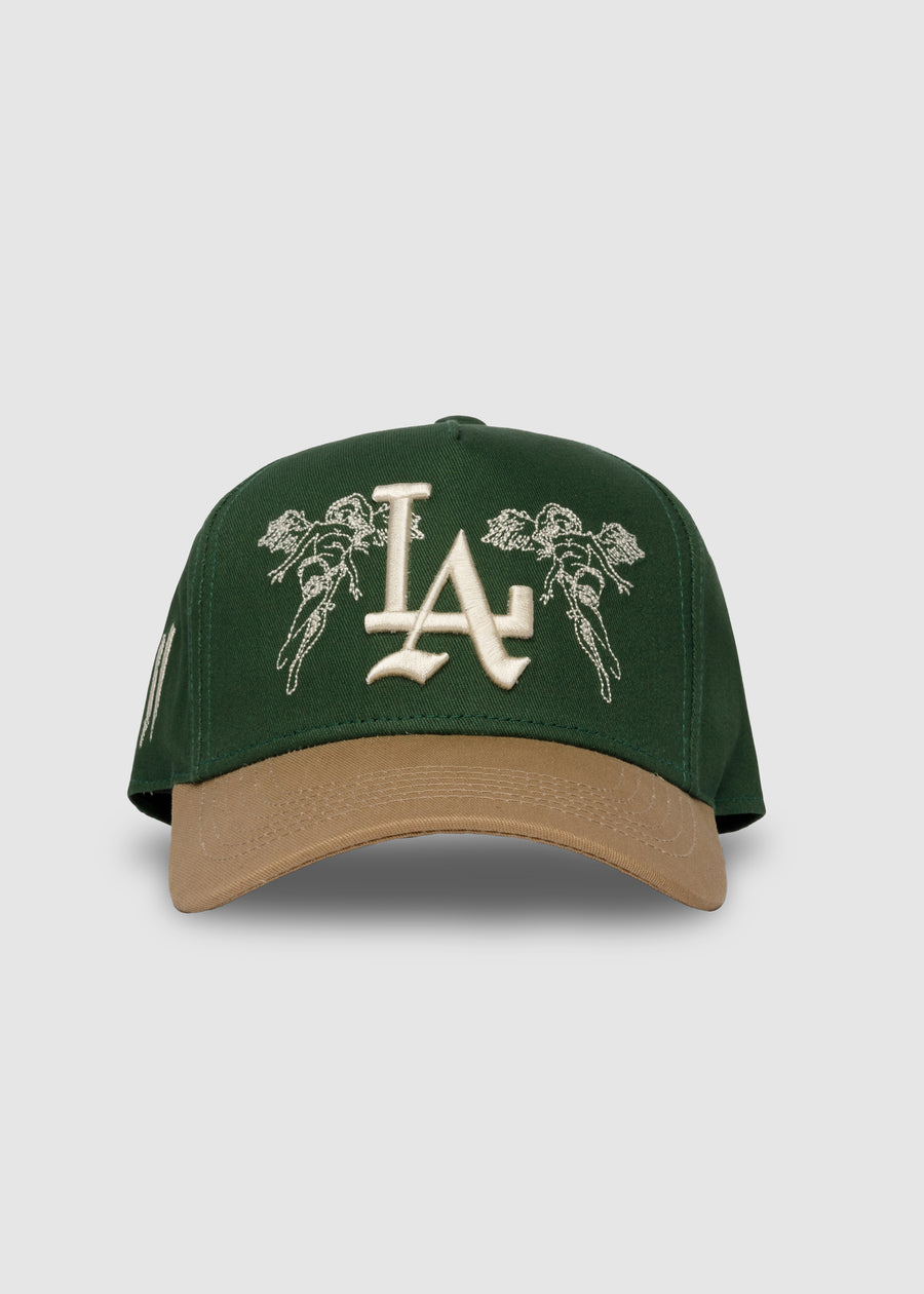 City of Angels A-Frame Snapback // Green & Tan