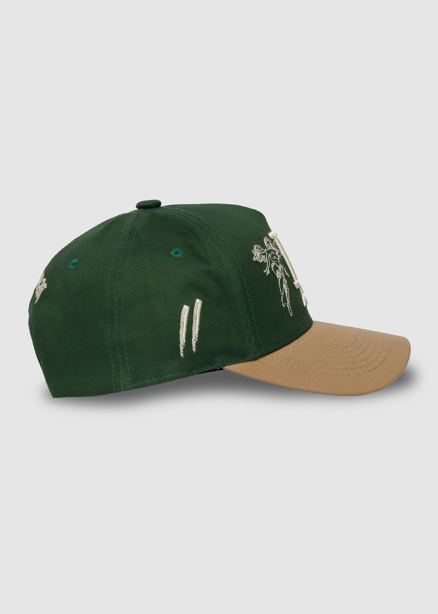 City of Angels A-Frame Snapback // Green & Tan