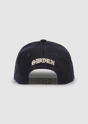 Hometown A-Frame Snapback // Navy & Brown