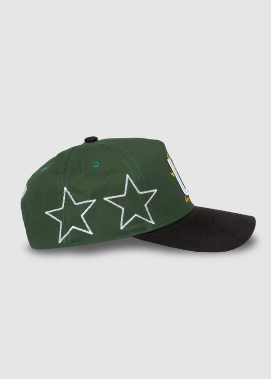 LA Galaxy Stars A-Frame Snapback // Green & Black