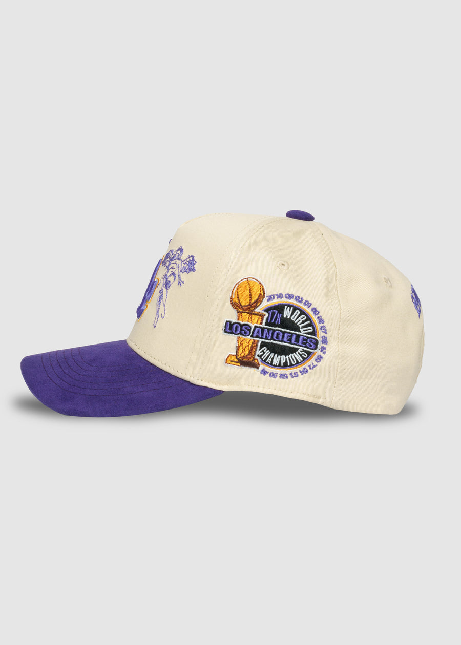 Dynasty City of Angels A-Frame Snapback // Natural & Purple