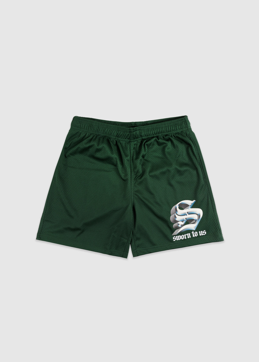 Graphic Mesh Shorts - Forest Green – Hours
