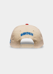 E.S Halo A-Frame Snapback // Natural & Red